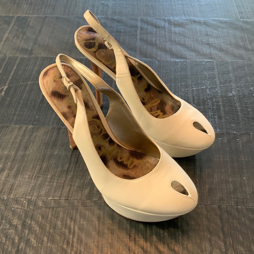 Sam Edelman Platform Sling Back Heels- Size 8